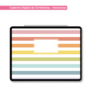 Caderno Digital de 12 Matérias - Horizontal