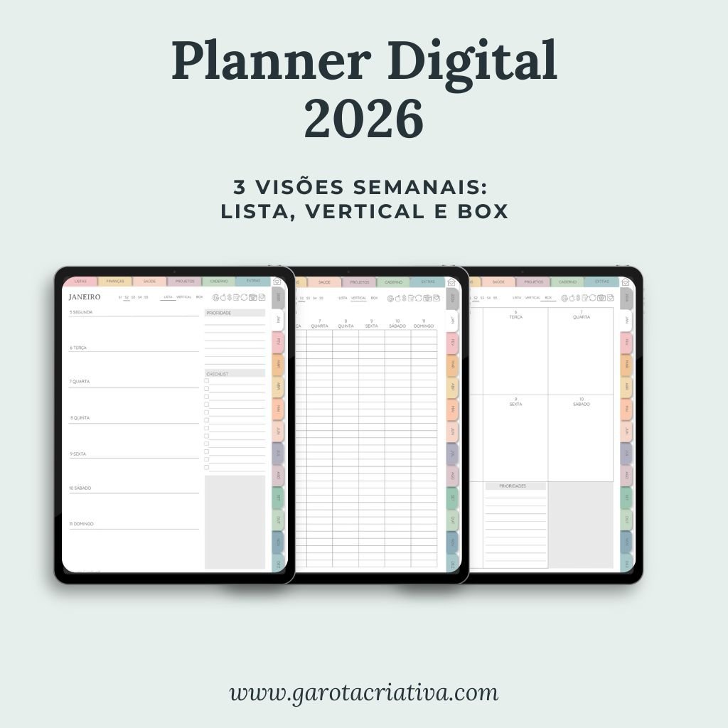 7 Planner Digital 2026 Semanas