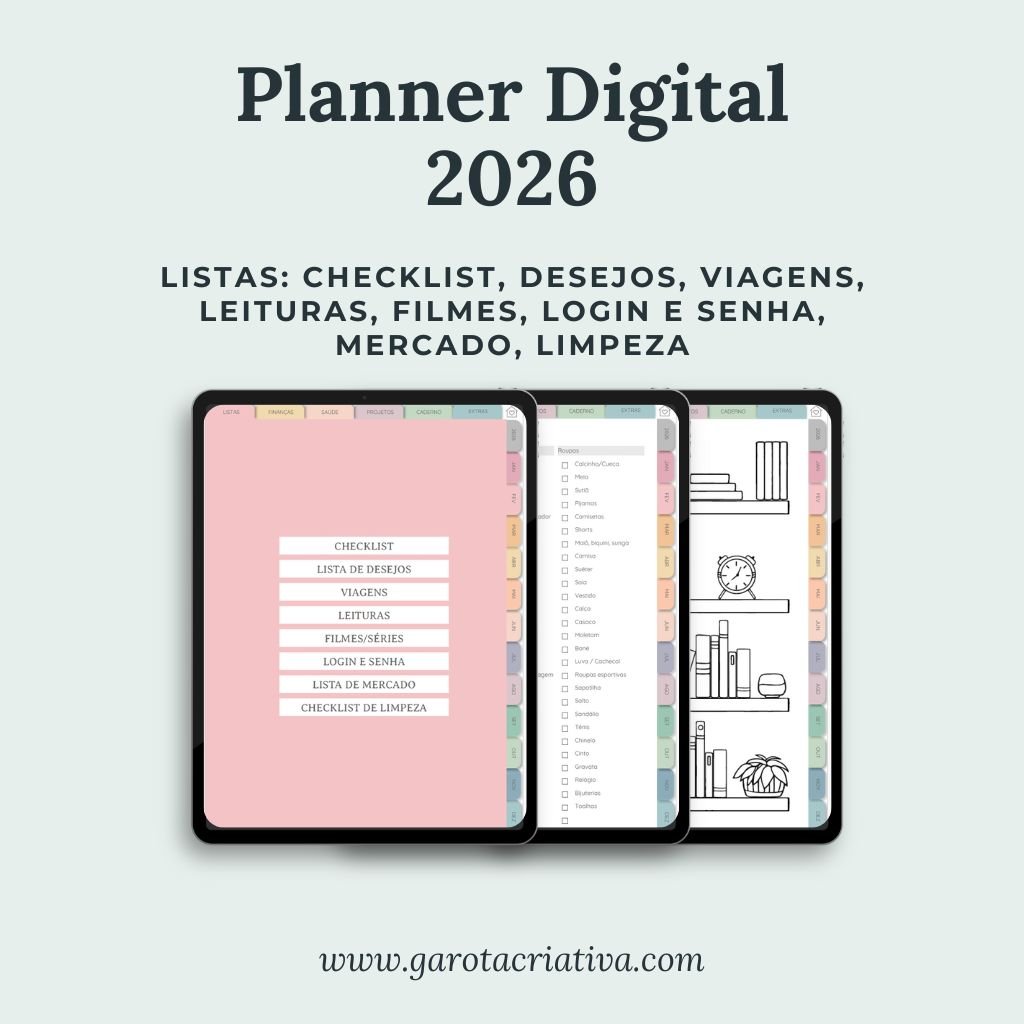 8 Planner Digital 2026 Listas